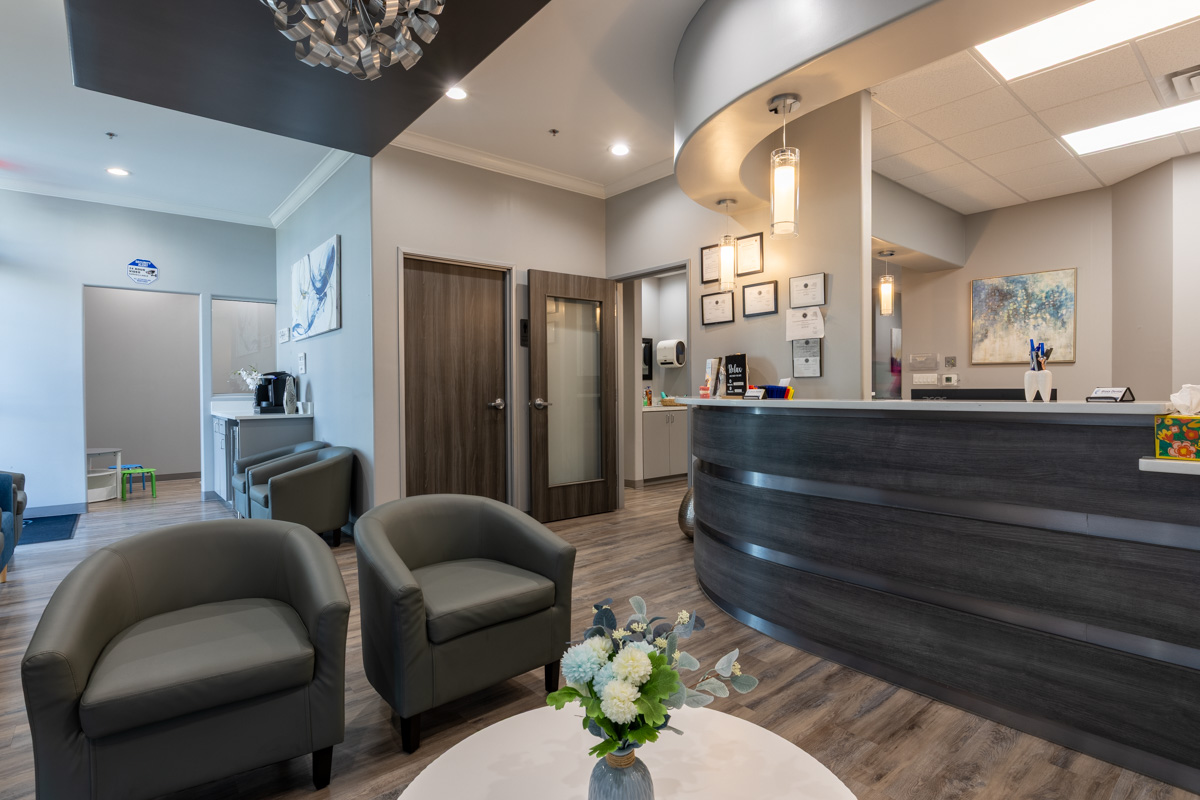 front desk at Gloss Dental Kallison Ranch, San Antonio, TX 360 Virtual Tour for Dentist, Orthodontist and Oral Surgeon