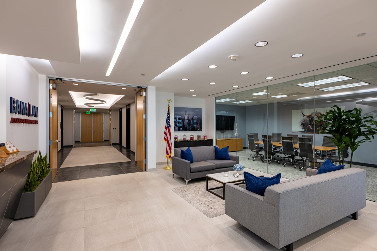lobby of Bana Law Accident & Injury Lawyers, Los Angeles, CA 360 Virtual Tour for Personal injury attorney