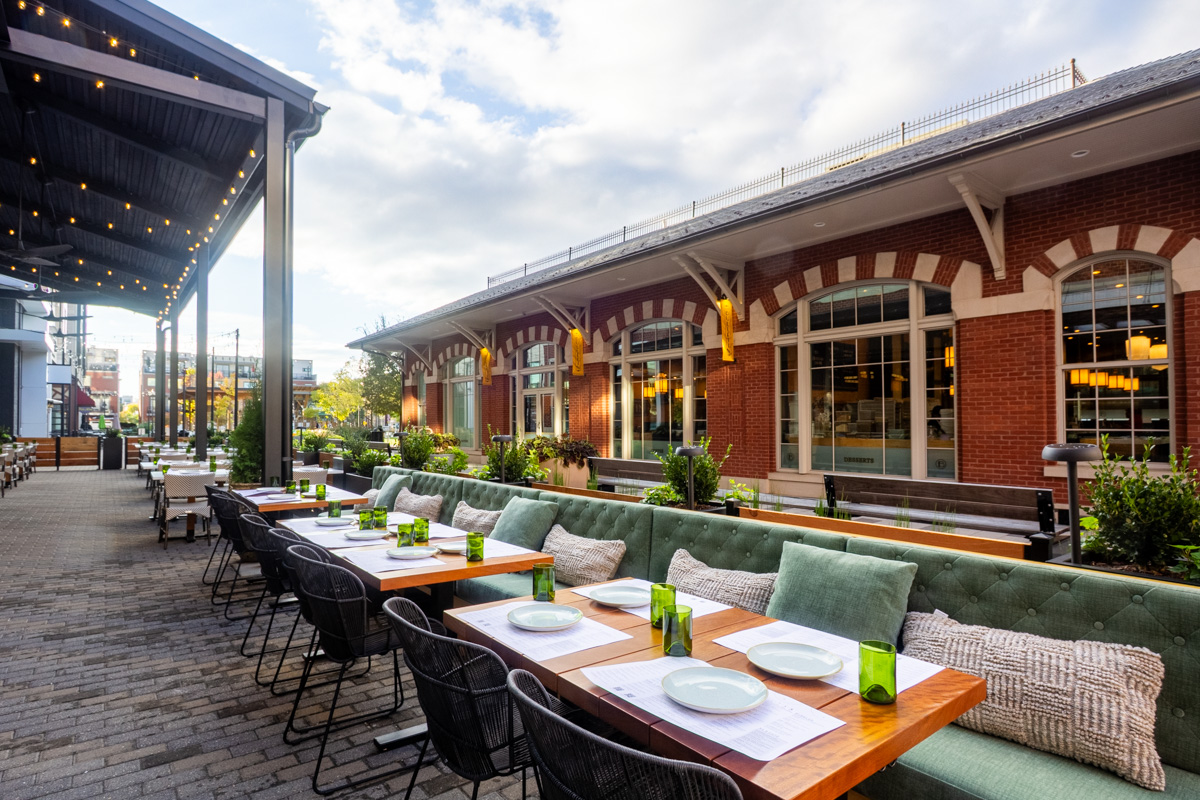 patio seating at Sixty Vines, Gaithersburg, MD 360 Virtual Tour for American Restaurant