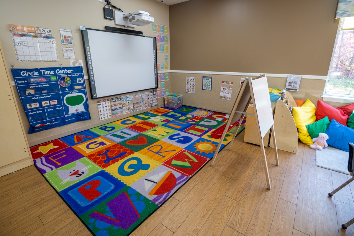 reading corner at Lightbridge Academy, Randolph, NJ 360 Virtual Tour for Pre-school Day Care Center