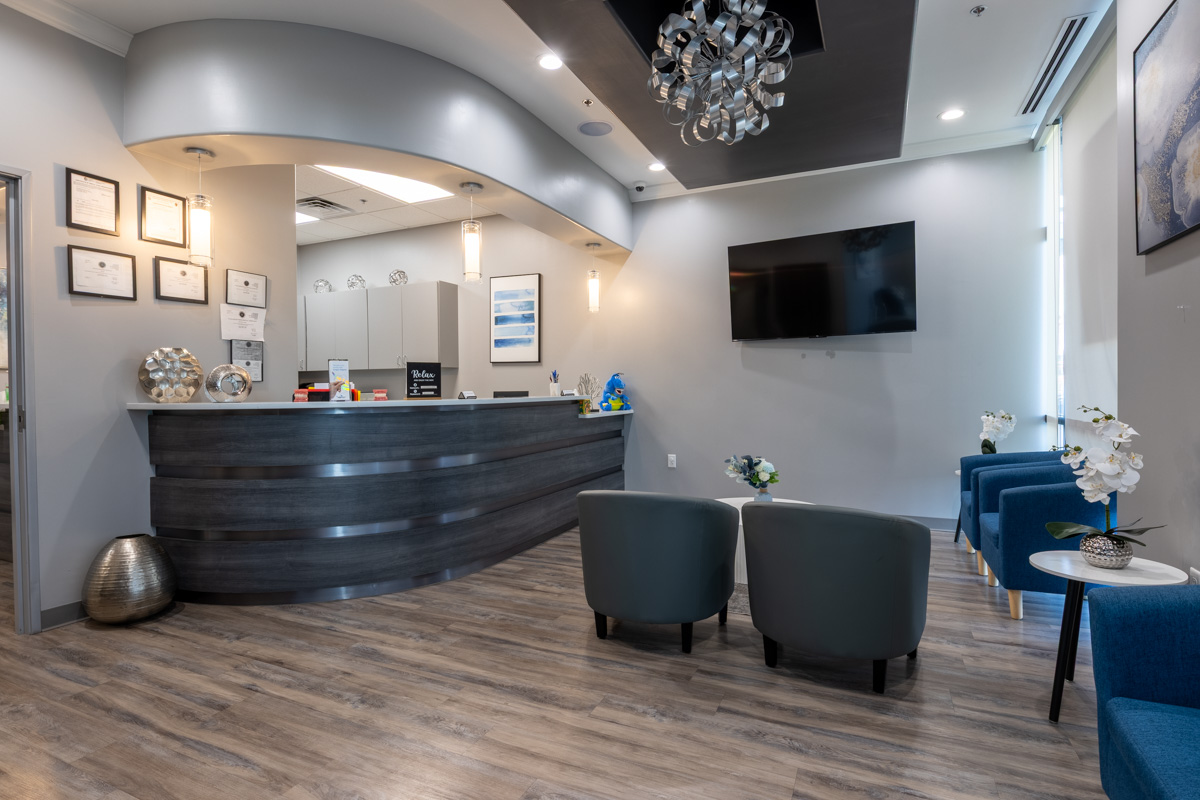 reception at Gloss Dental Kallison Ranch, San Antonio, TX 360 Virtual Tour for Dentist, Orthodontist and Oral Surgeon