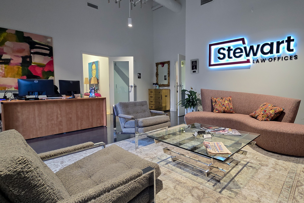 reception at Stewart Law Offices, Charlotte, NC 360 Virtual Tour for Personal injury attorney