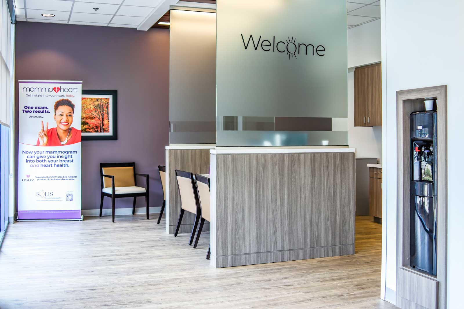 reception lobby at Solis Mammography, Cary, NC 360 Virtual Tour for Mammography service