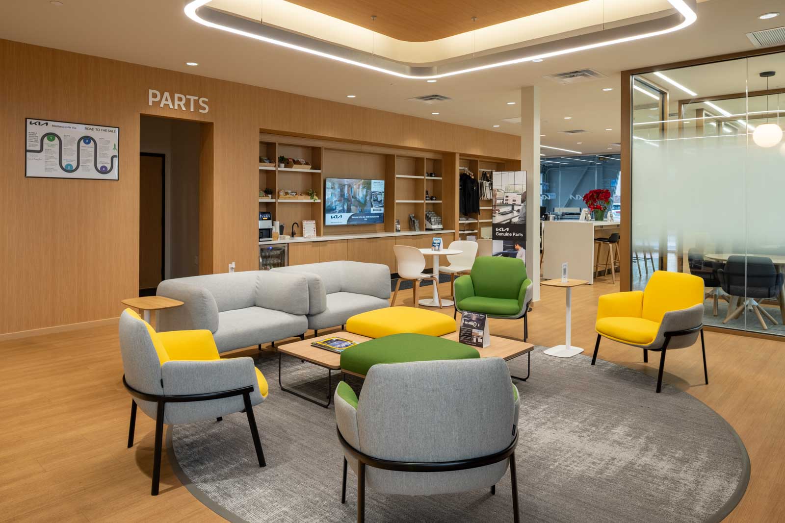 waiting area in Mechanicsville Kia, Mechanicsville, VA 360 Virtual Tour for Car Dealership