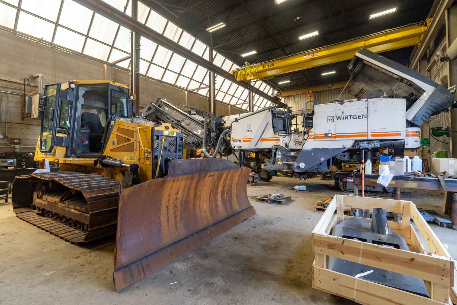 bulldozer at James River Equipment, Baltimore, MD 360 Virtual Tour for Equipment rental agency