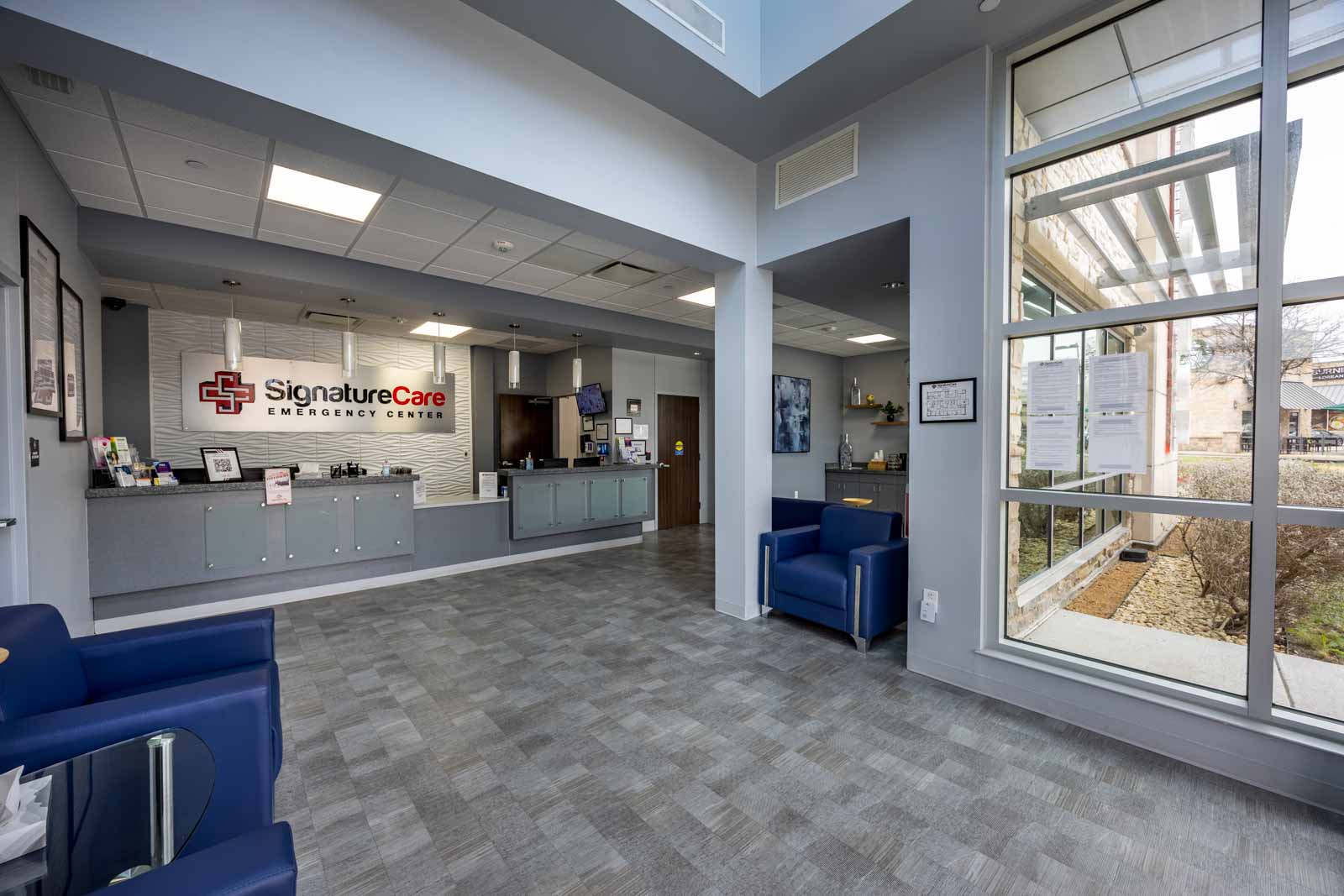 reception at SignatureCare Emergency Center, Frisco, TX 360 Virtual Tour for Emergency room
