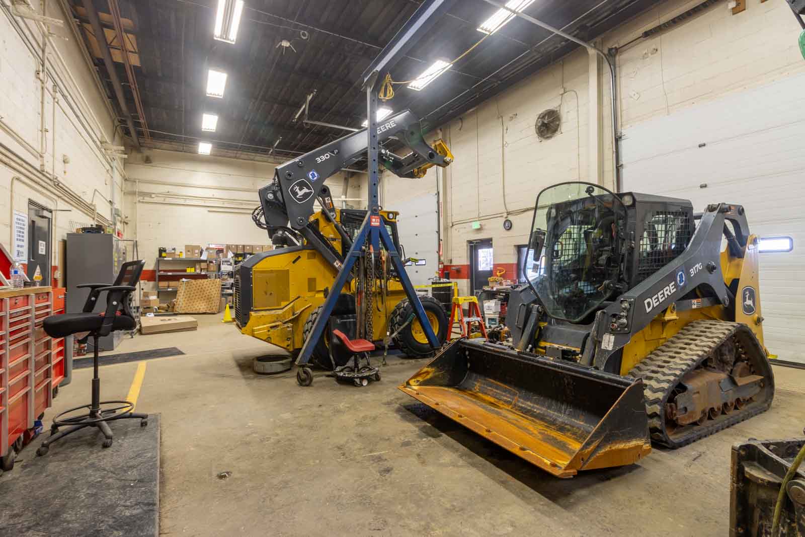 skid steer loader and backhoe loader at James River Equipment, Baltimore, MD 360 Virtual Tour for Equipment rental agency