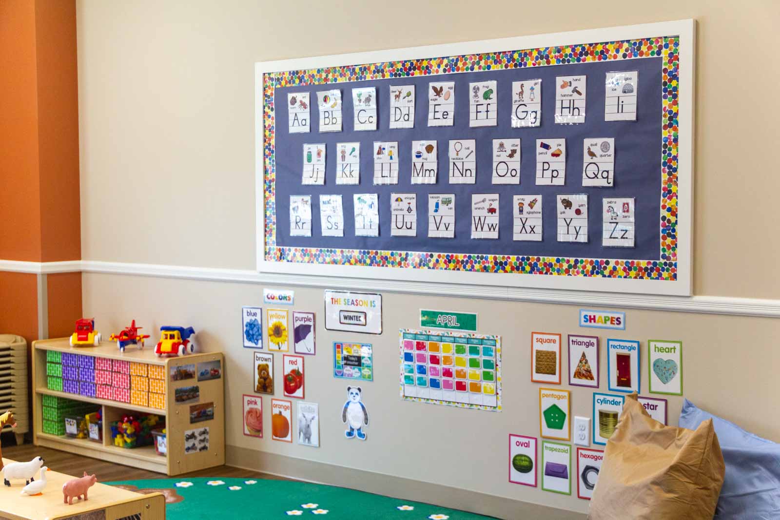 alphabet letters on wall at Lightbridge Academy, Ramsey, MN 360 Virtual Tour for Pre-school Day Care Center
