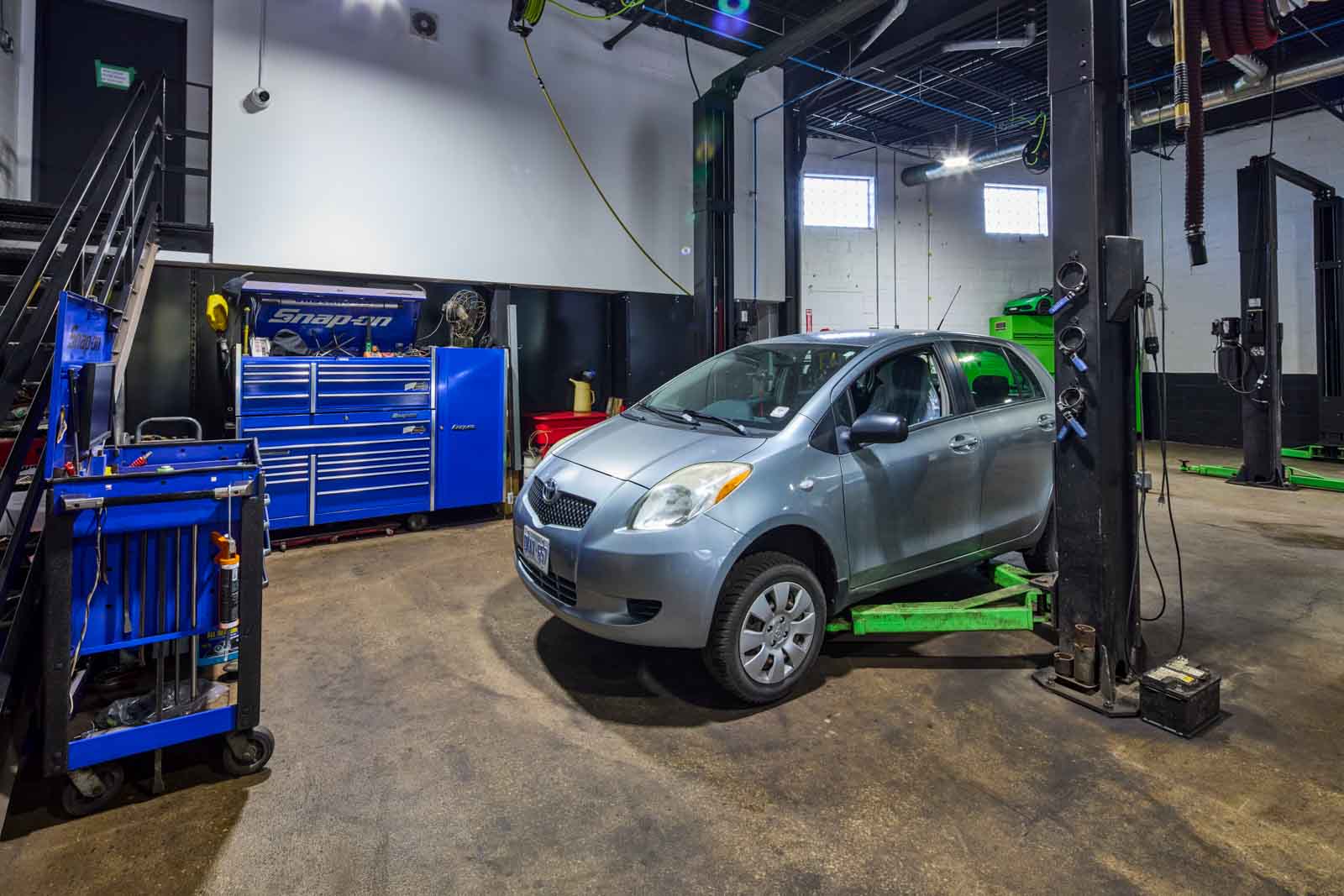 car service bay at My Neighbourhood Mechanic, Toronto, Ontario Canada 360 Virtual Tour for Auto Mechanic