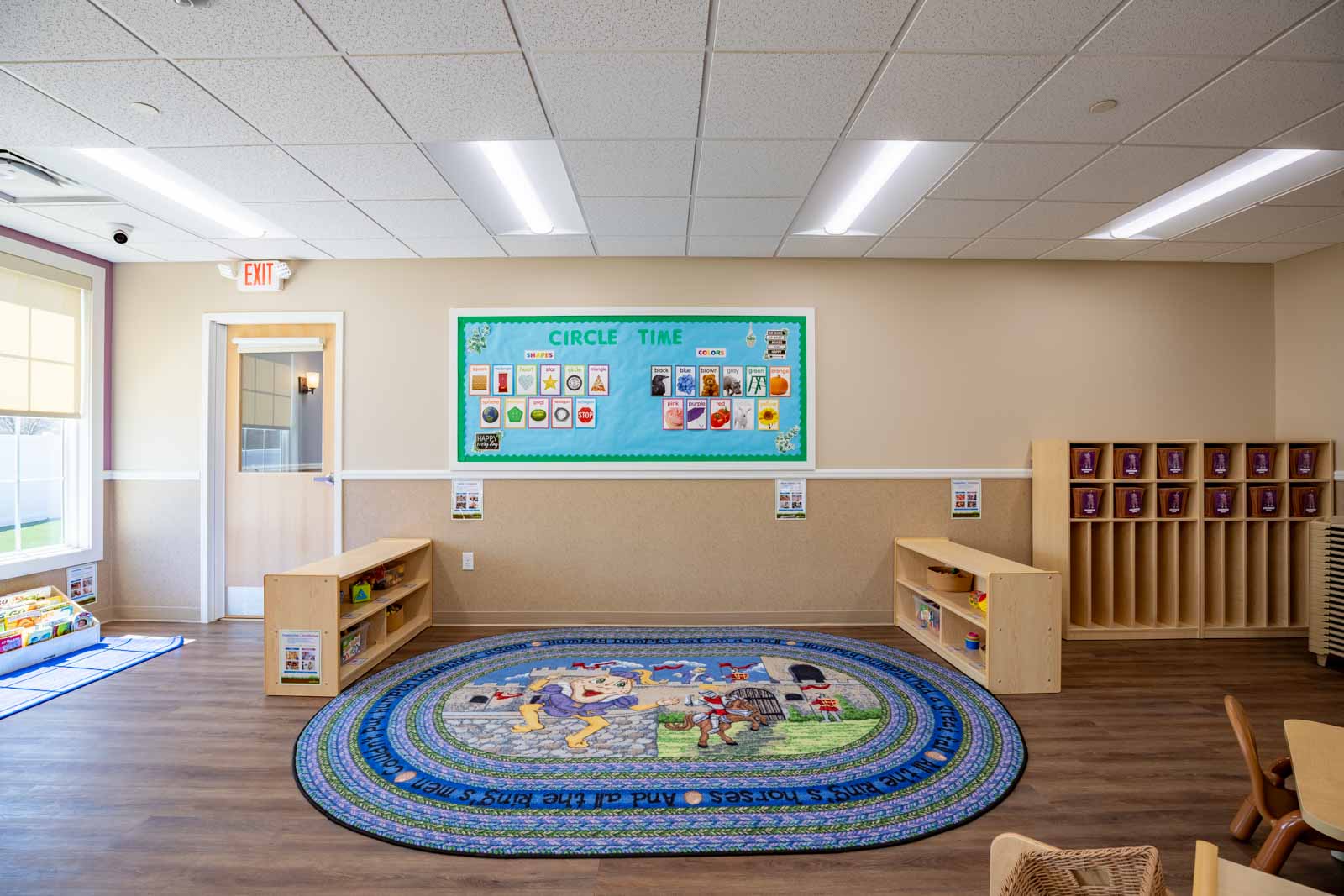 circle time rug at Lightbridge Academy, Troy, MI 360 Virtual Tour for Pre-school Day Care Center