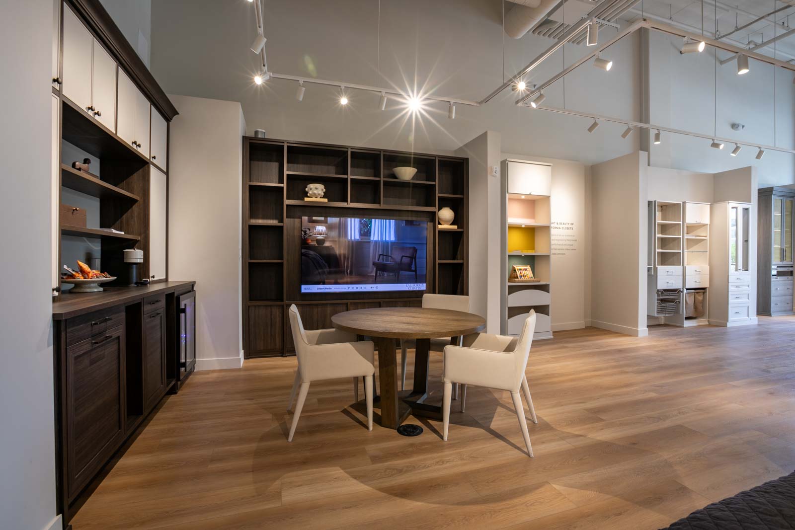 entertainment set at California Closets, Gilbert, AZ 360 Virtual Tour for Interior Designer