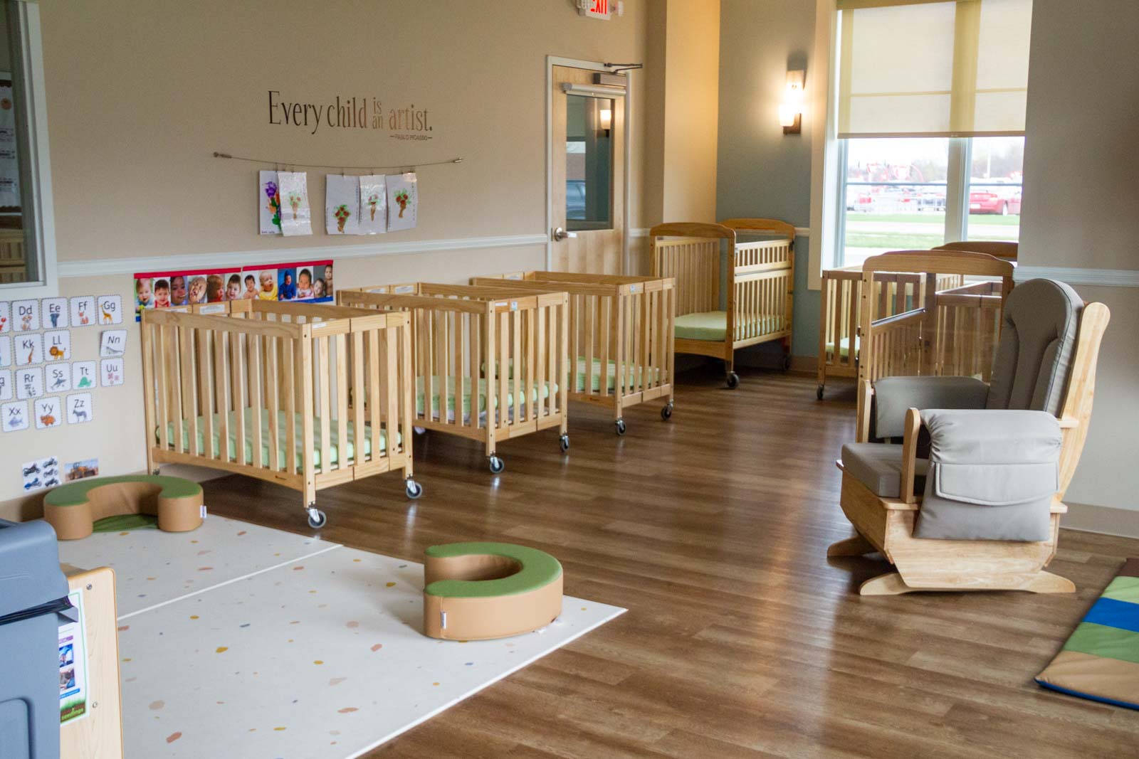 infant room cribs at Lightbridge Academy, Champlin, MN 360 Virtual Tour for Pre-school Day Care Center