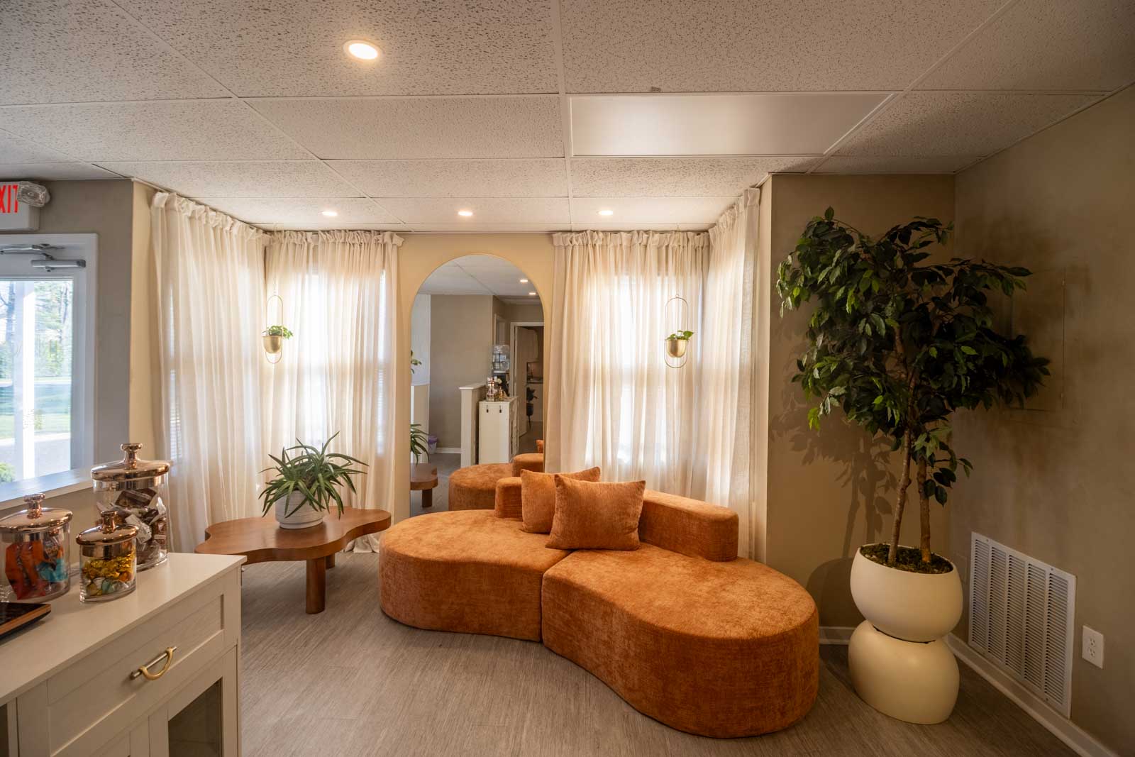 lobby at Tri'une Aesthetic Sanctuary, Cherry Hill, NJ 360 Virtual Tour for Waxing Hair Removal