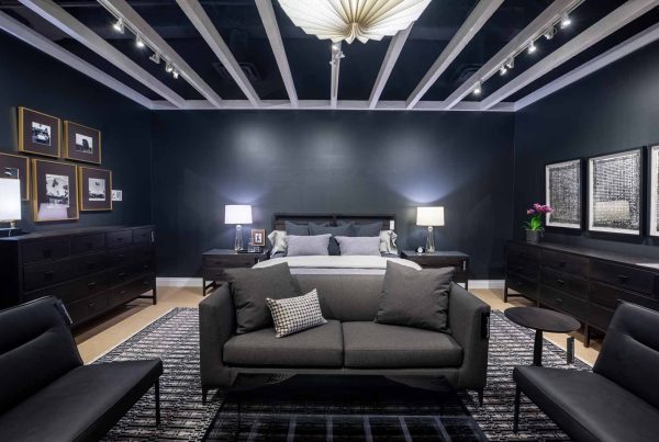 navy blue room at Room & Board - Chicago, IL 360 Virtual Tour for Furniture Store